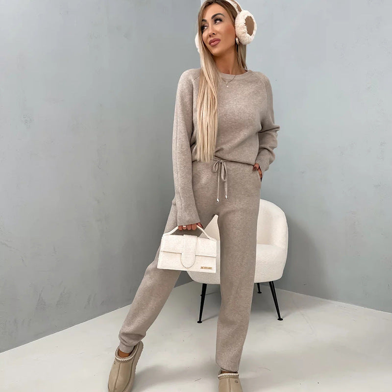 Damek Casual Fleece Treningsdrakt med Praktiske Lommer og Elastisk Midjebånd Skjora