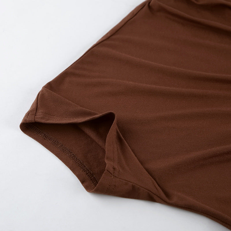 Women's asymmetrical top with relaxed draped design Skjora