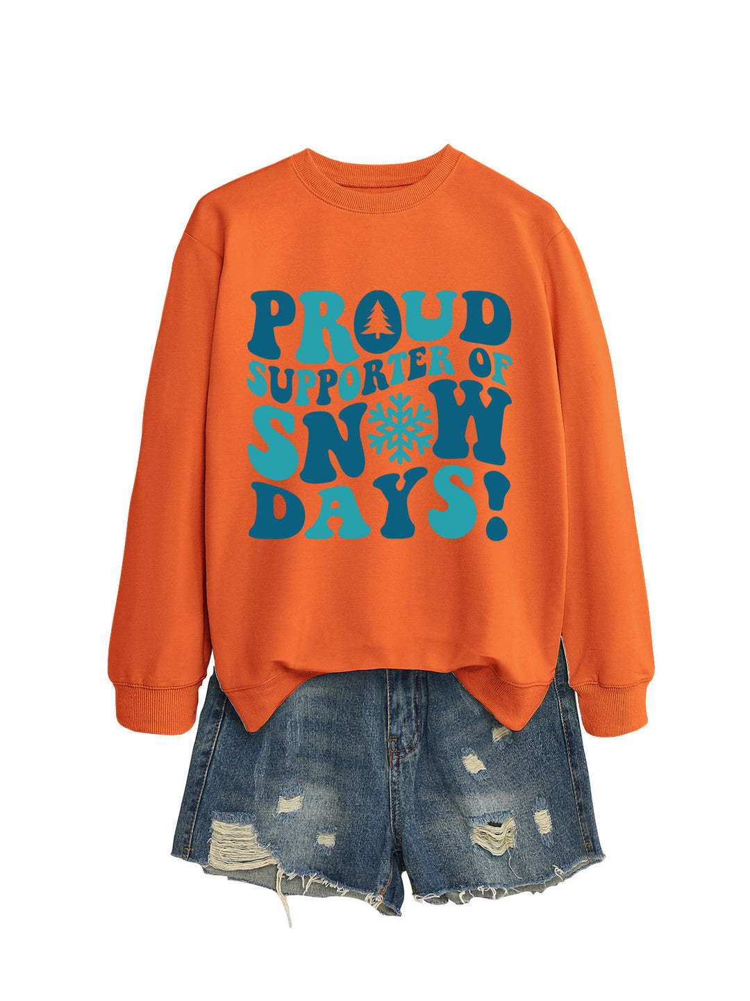 Dame sweatshirt med kreativt trykk og avslappet snitt Skjora