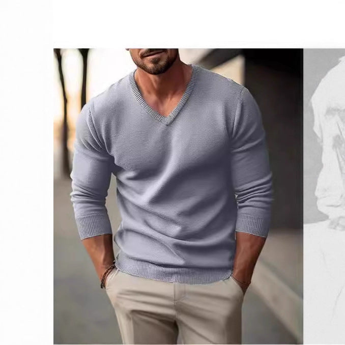 Skjora | Herre V-hals genser laget av høyverdig bomull med behagelig passform