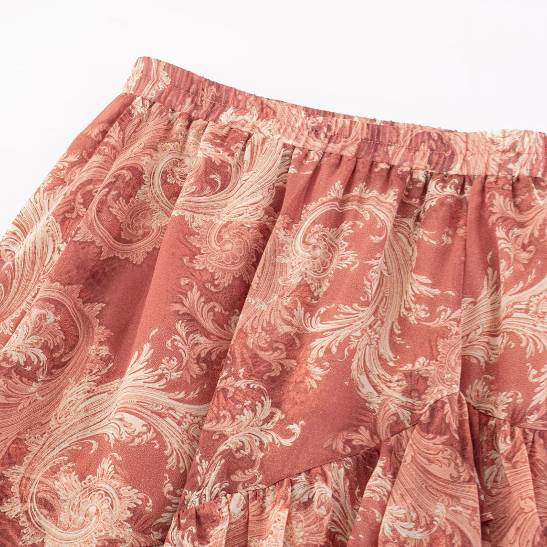 Damer Maxi-skjørt med voluminøst trappe-design Skjora