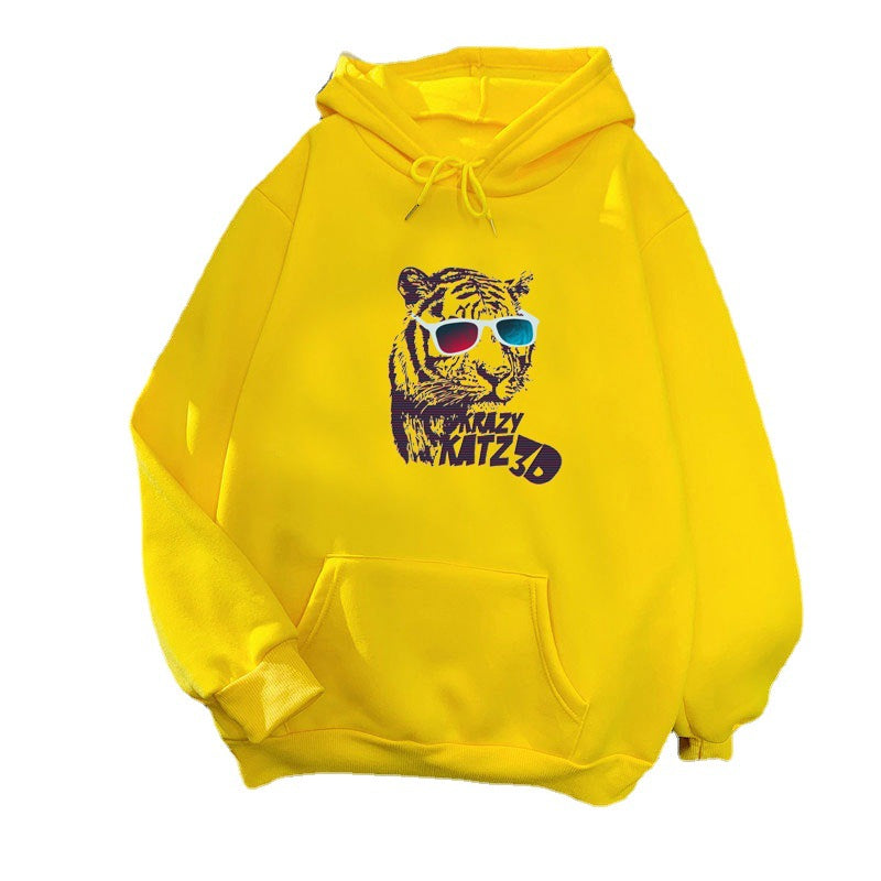 Damen Kapuzenpullover mit stylischem Tiger-Motiv Skjora