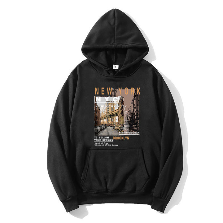 Damen Kapuzenpullover mit stylischem New York Druck Skjora
