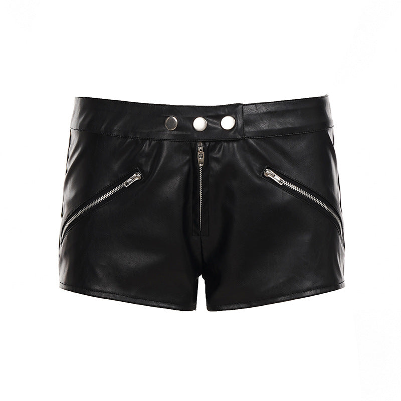 Dame Künstlær-Shorts med stilige glidelåser og figursydd snitt Skjora