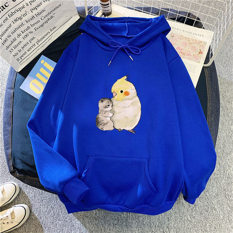 Damen Kapuzenpullover mit tierischem Motiv Skjora