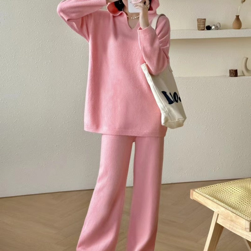 Women's cozy knit set with a loose fit and elegant design Skjora