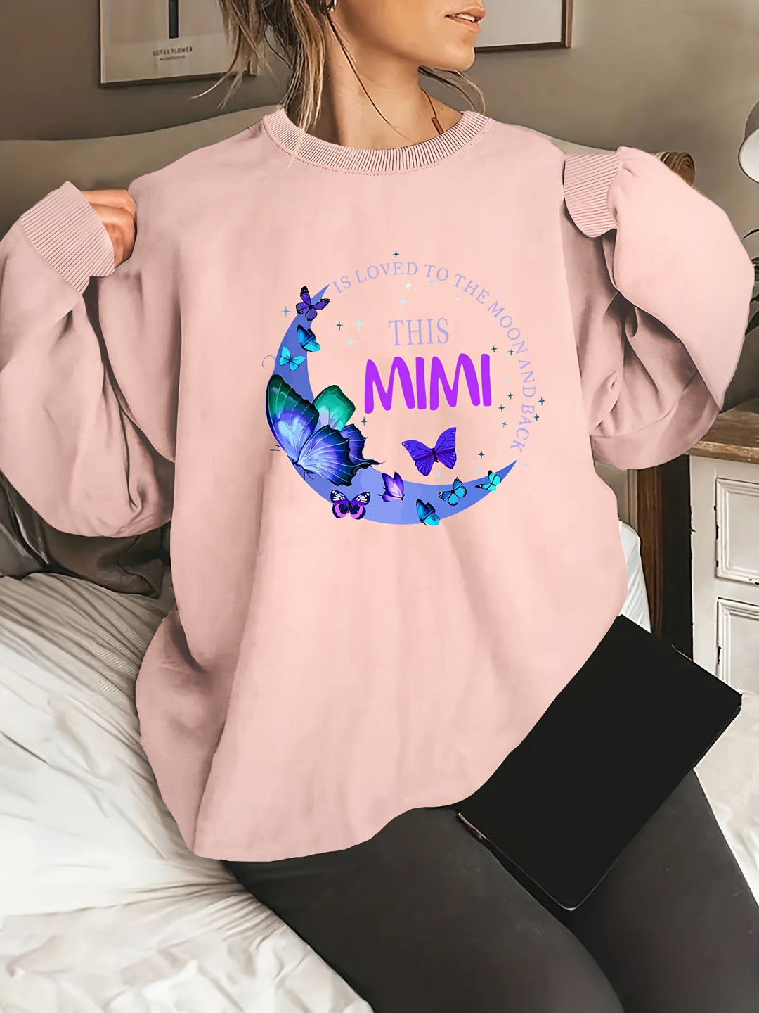 Kvinnens grafiske sweatshirt Skjora