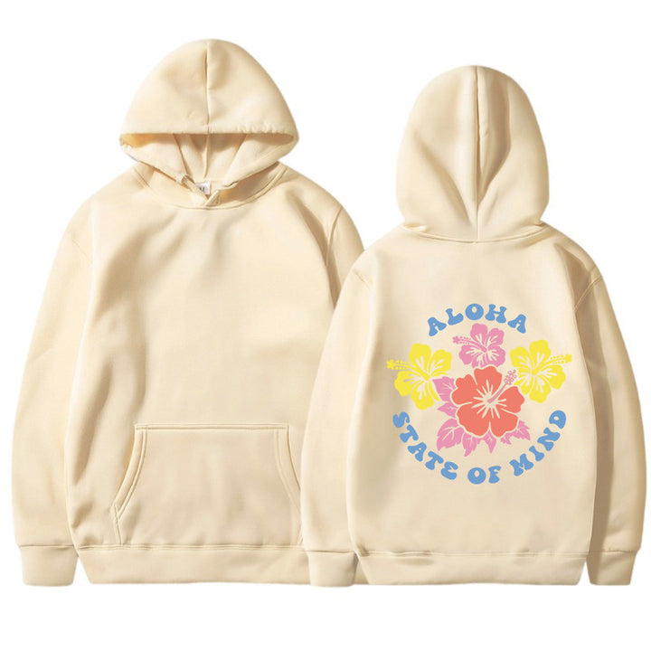 Kvinners hettegenser med blomster aloha design og komfortabel passform Skjora