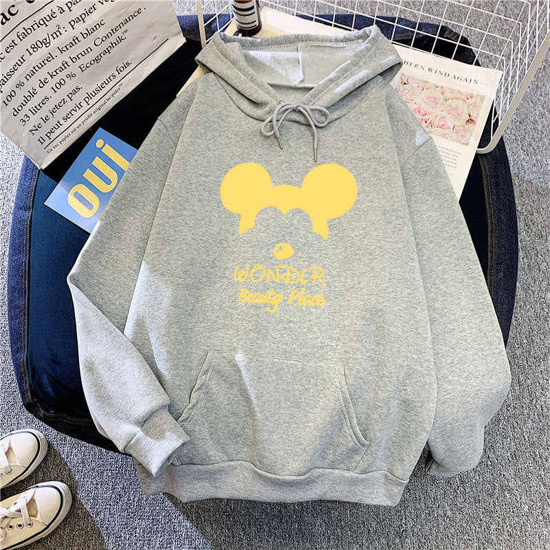 Damen Kapuzenpullover mit verspieltem Tiermotiv Skjora