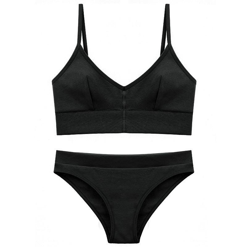 Dame Bikini-set med elegant V-hals og justerbare stropper Skjora