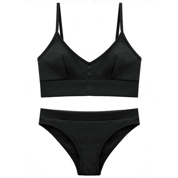 Dame Bikini-set med elegant V-hals og justerbare stropper Skjora