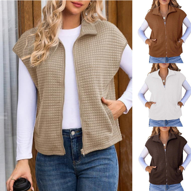 Dames vest med glidelås Skjora