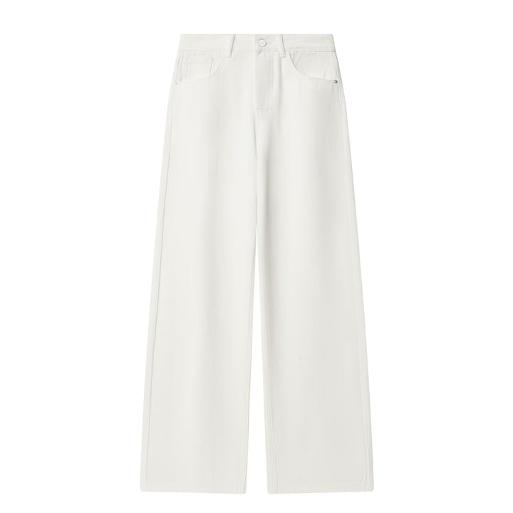 Women's Vintage High Waist Wide Leg Jeans with Authentic Denim Skirt