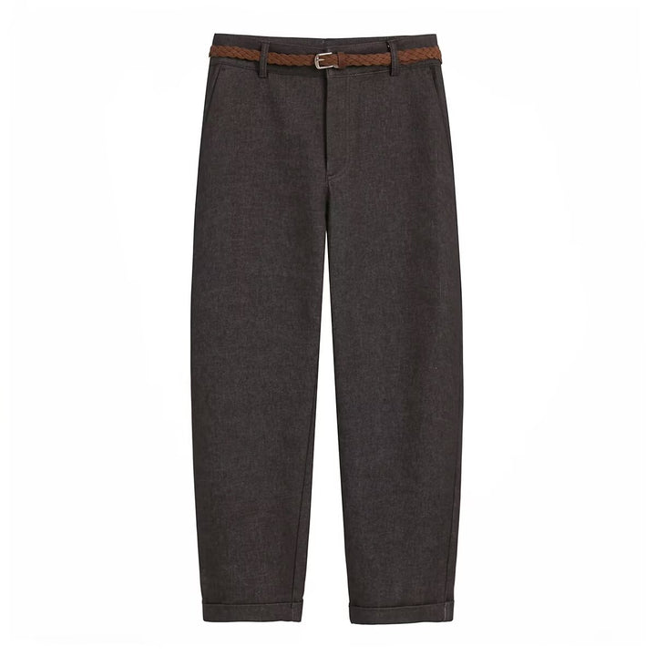 Damer chinos med flettet belte og rett snitt Skjora