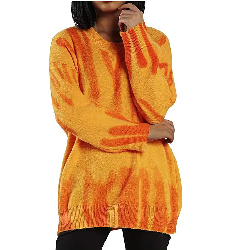 Kvinne Oversized Genser med Moderne Gradient Skjora