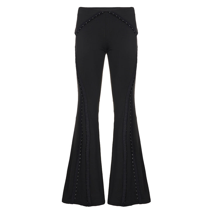 Damer Flared-Leggings med dekorative nagler Skjora