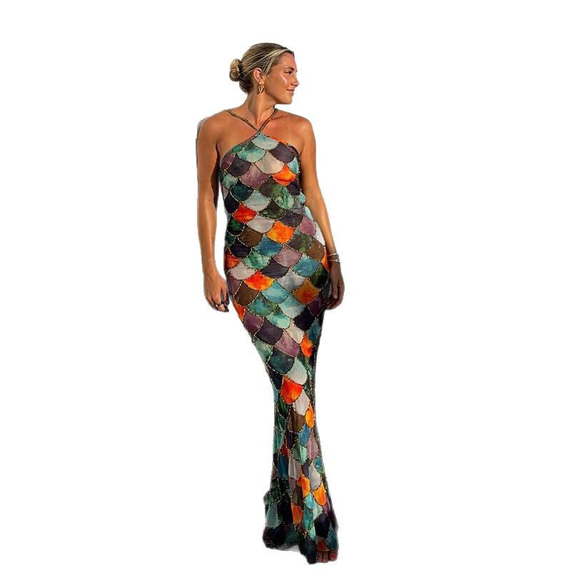 Dame Maxi Kjole med skjell-design Skjora