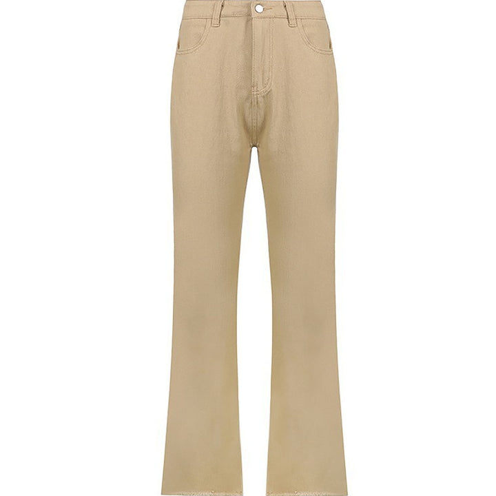 Damer vide High-Waist Jeans med en avslappet snitt og elegant midje Skjora