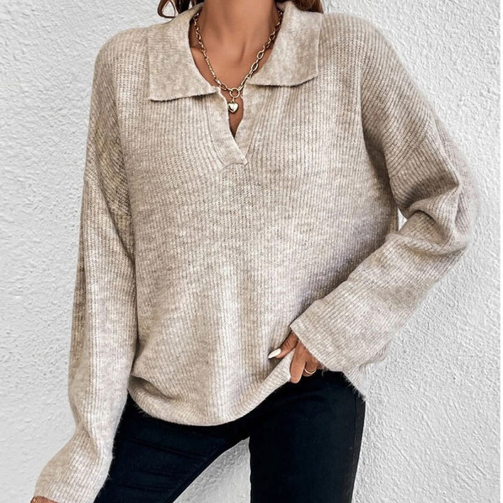 Dame casual genser med teksturert ribbedesign Skjora