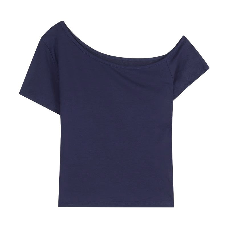 Dame figursyk off-shoulder topp laget av mykt stretchmateriale Skjora