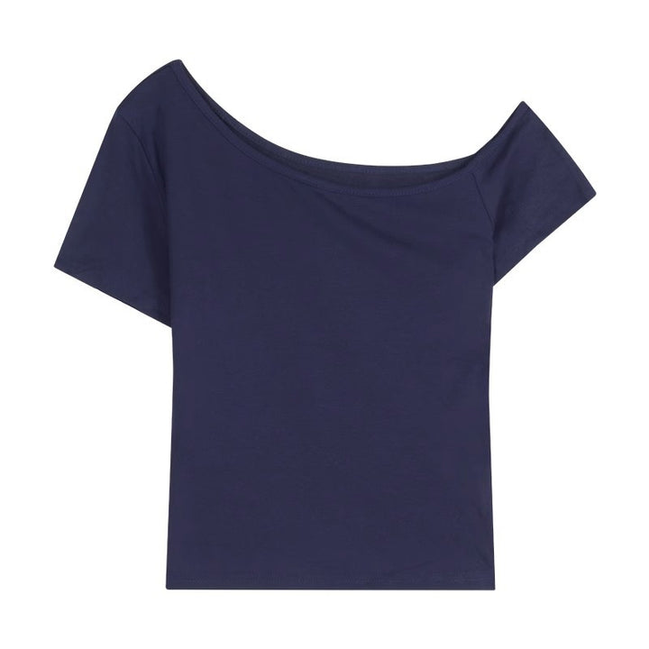 Dame figursyk off-shoulder topp laget av mykt stretchmateriale Skjora