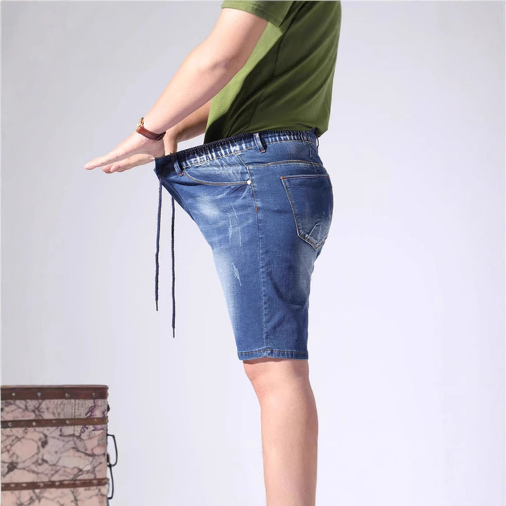 Herre denimshorts med elastisk linning og avslappet snitt Skjora