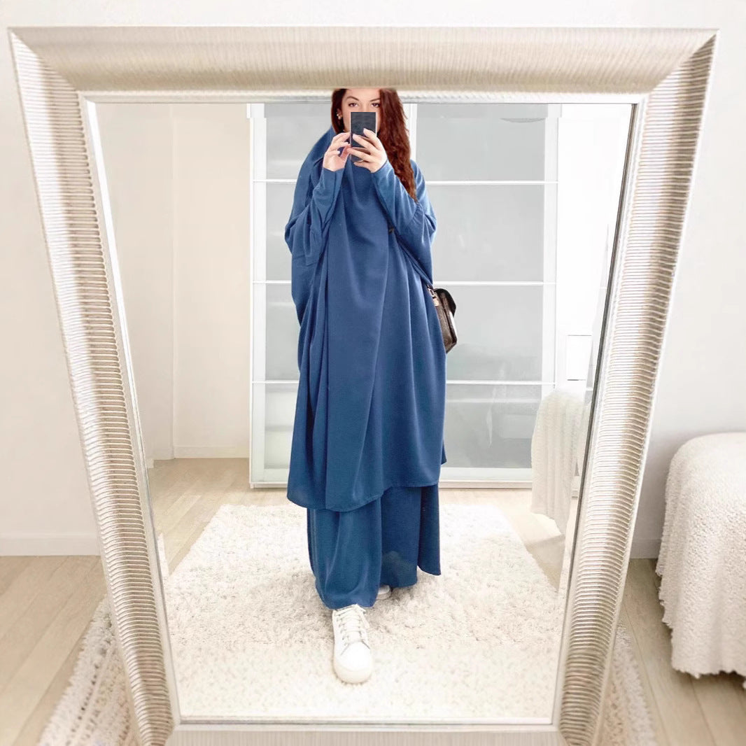 Dames Langermet Kaftan med Elegant Snitt og Bred Design Skjora