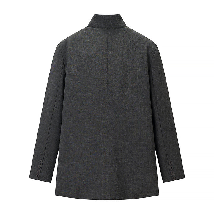 Dame Mote Blazer Jakke i Casual Stil med Praktiske Lommer Skjora