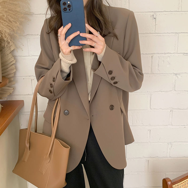 Dames overdimensionert blazer med teksturert stoff Skjora