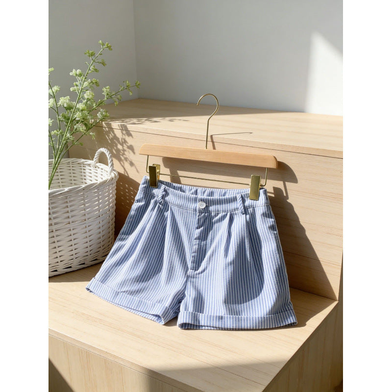Dame shorts med stripete design og behagelig passform Skjora