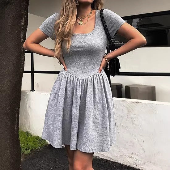 Women's Short-Sleeve Dress Skjora