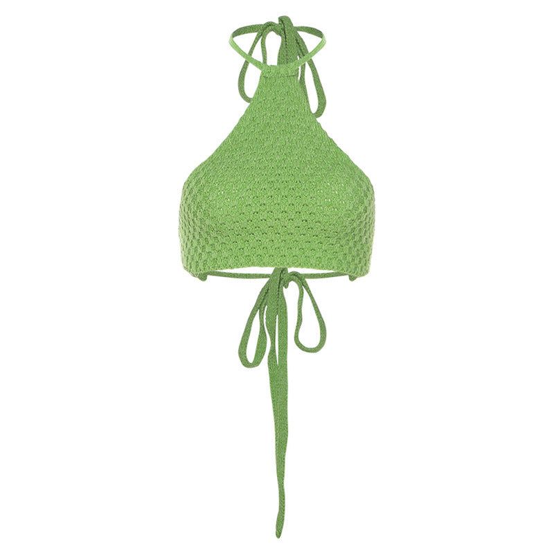 Damer heklet Crop-Bikini-Top med justerbare bånd Skjora