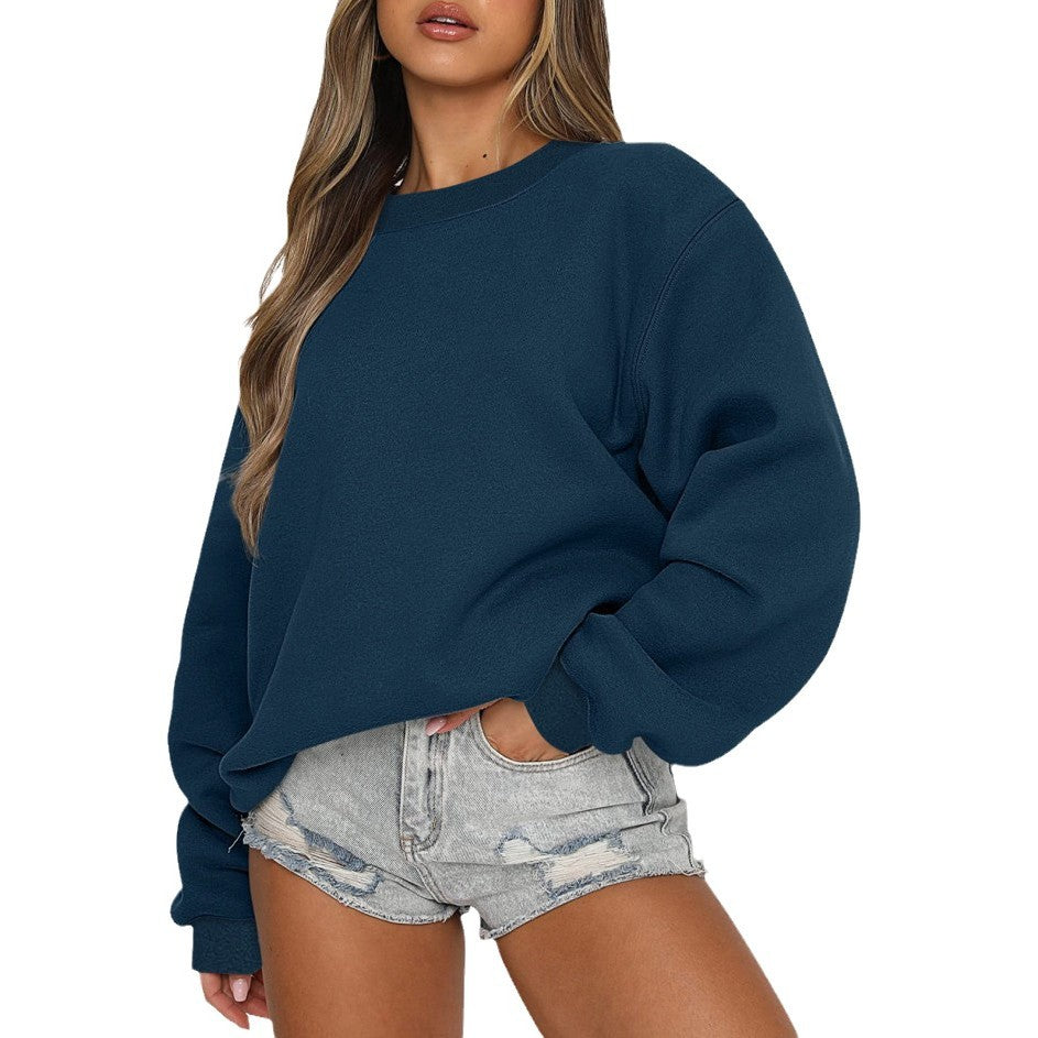 Kvinne sweatshirt med høy kvalitet bomullsblanding og avslappet design Skjora