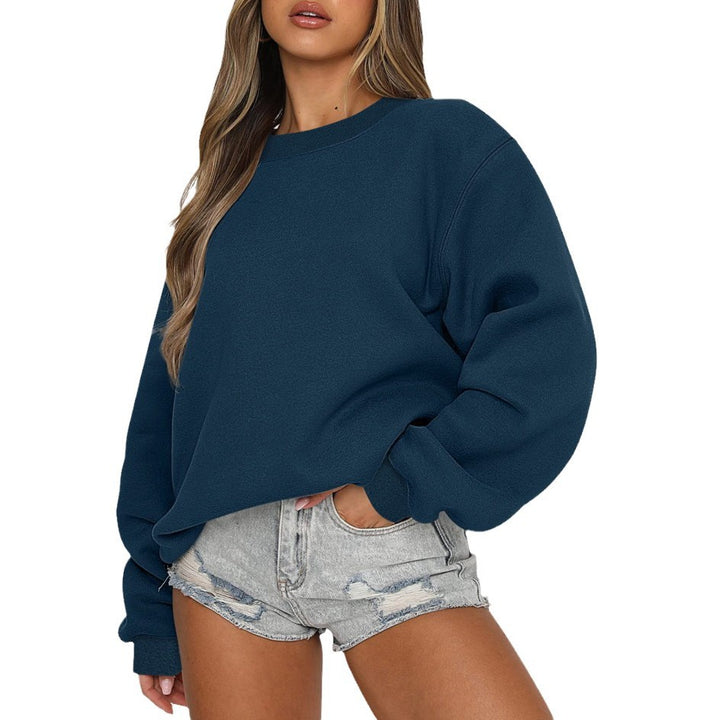 Kvinne sweatshirt med høy kvalitet bomullsblanding og avslappet design Skjora
