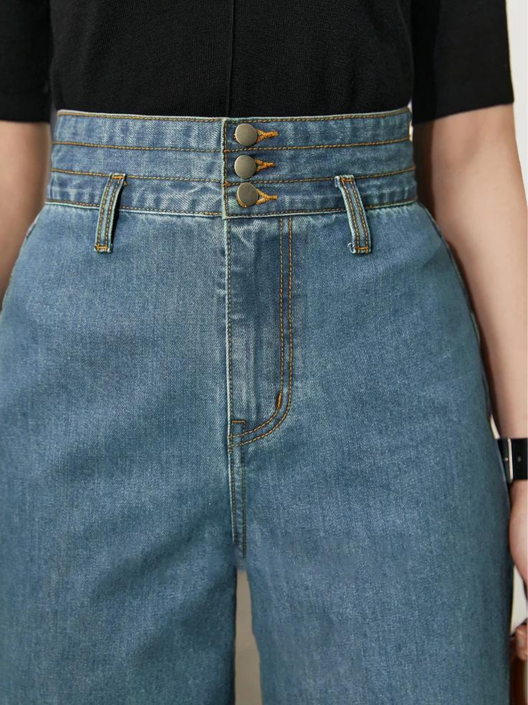 Høytlivs vide jeans