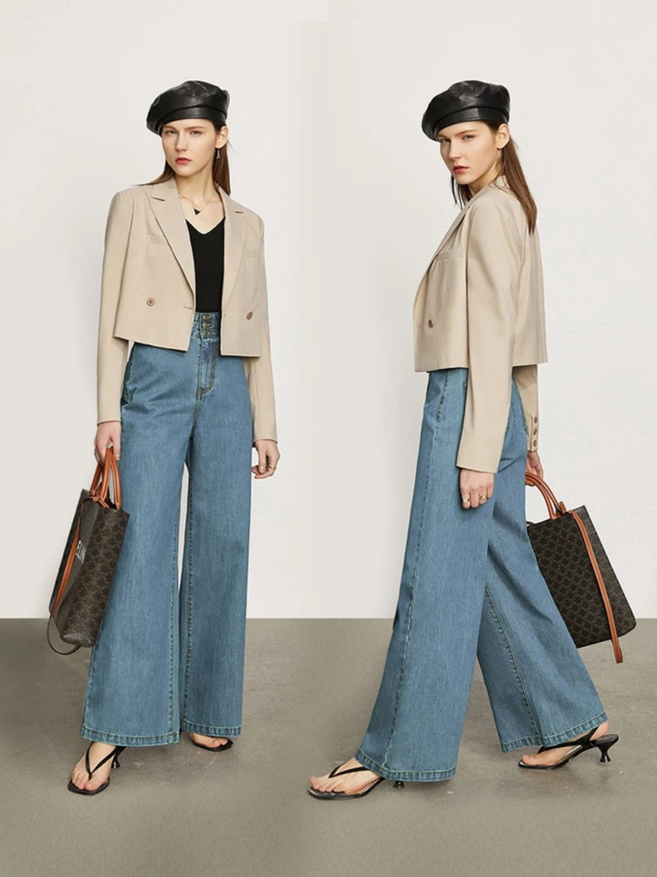 Høytlivs vide jeans