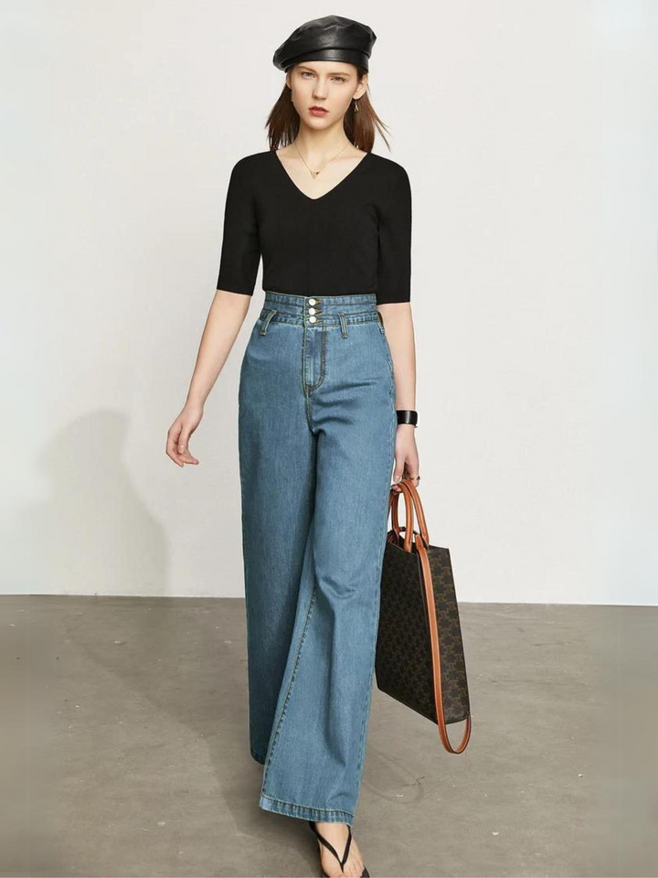 Høytlivs vide jeans