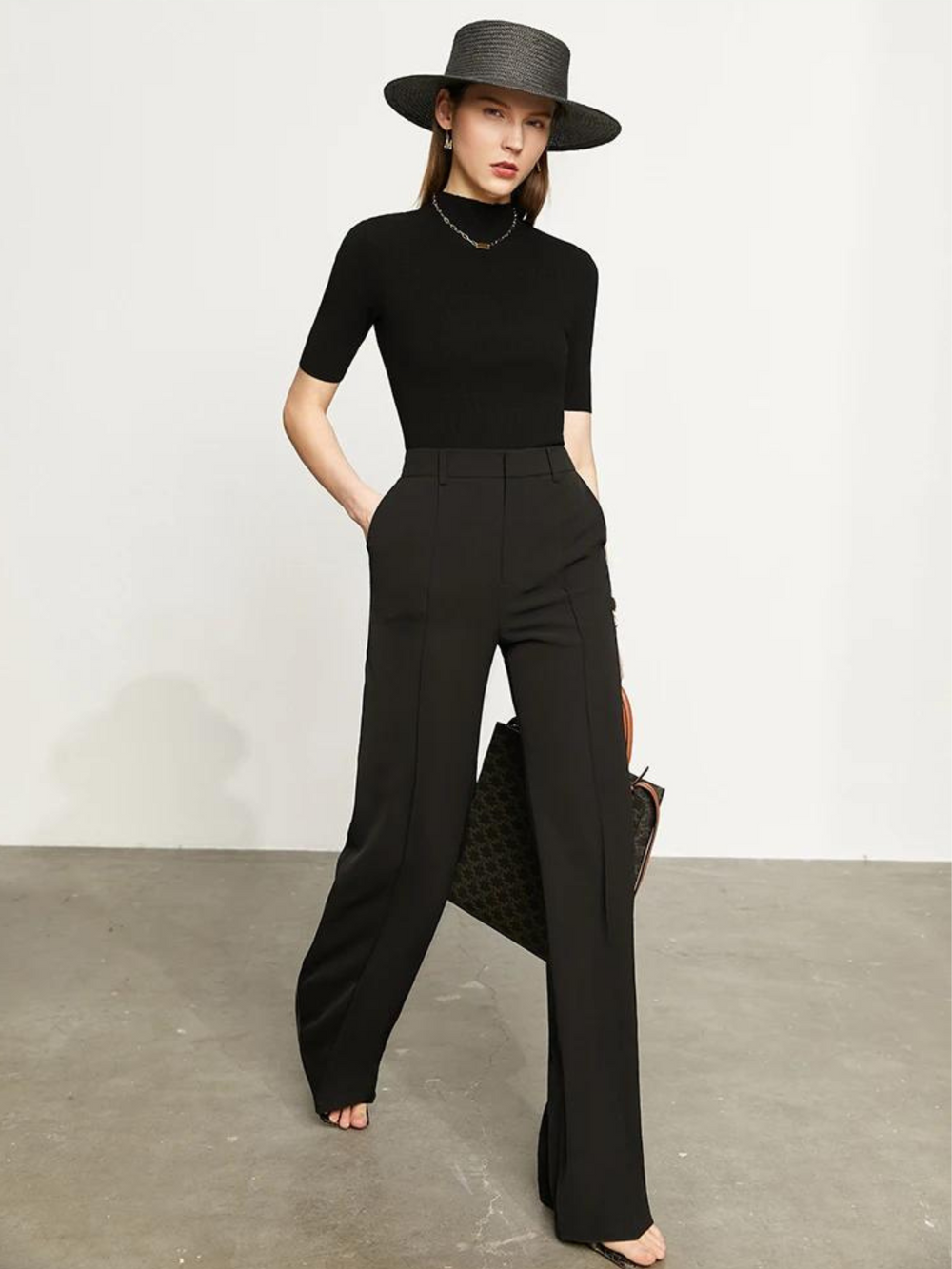 Høytlivs vide skreddersydde bukser