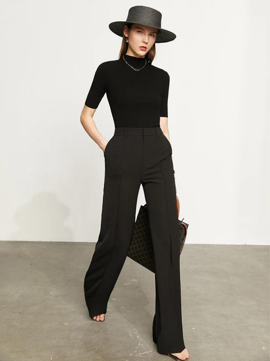 Høytlivs vide skreddersydde bukser