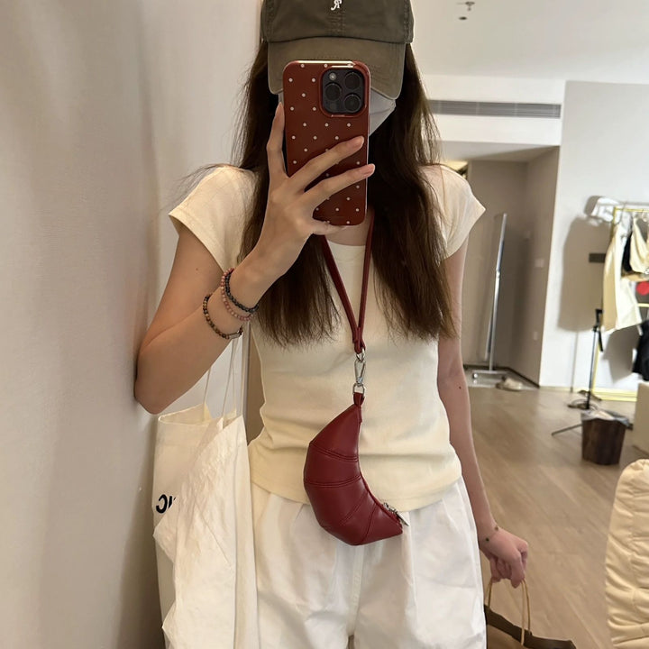 Damer Kortermet T-skjorte Ensfarget Slim Fit