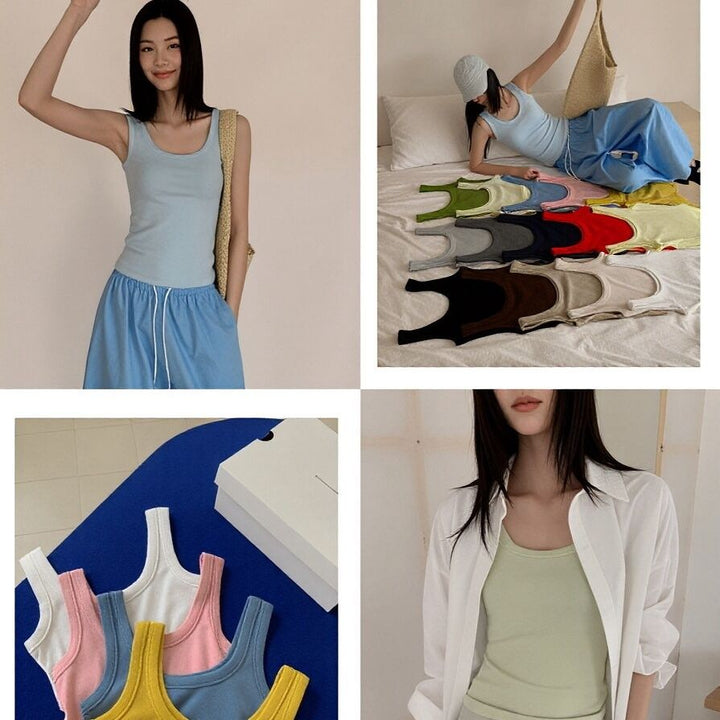 Dame Cami Tank Top Uten Ermer Elegant