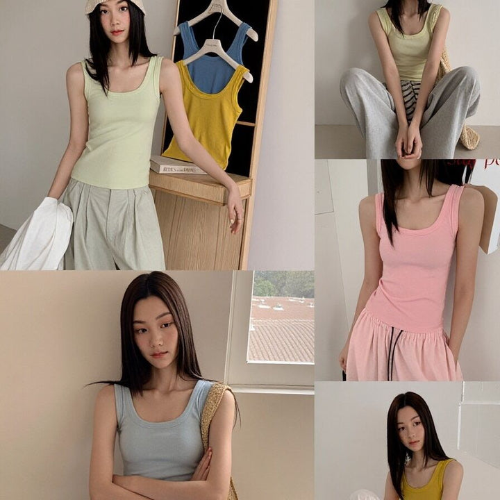 Dame Cami Tank Top Uten Ermer Elegant