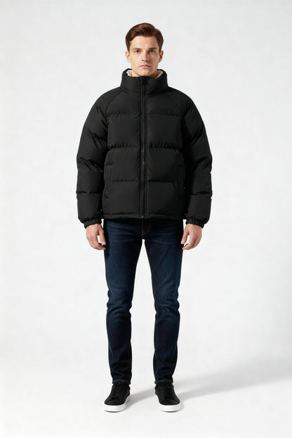 Skjora | Fleece-fôret puffjakke